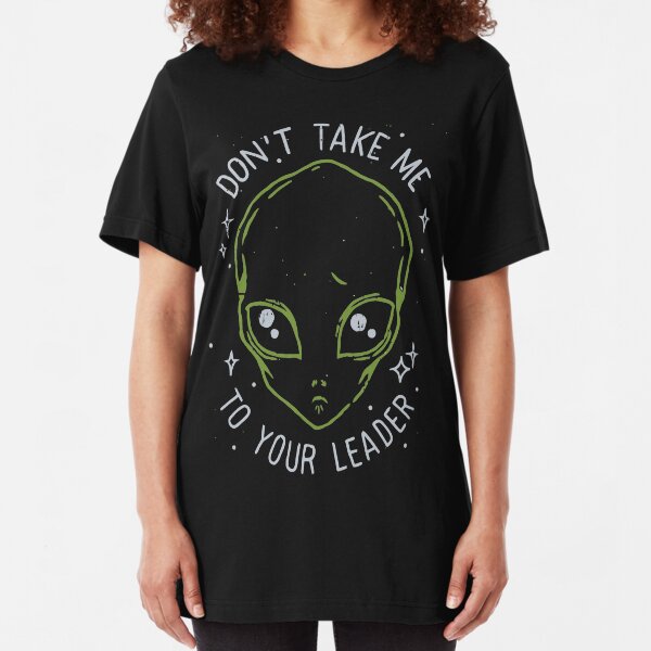 The Flash (Cisco's shirt) - Don't Take Me To Your Leader Slim Fit T-Shirt