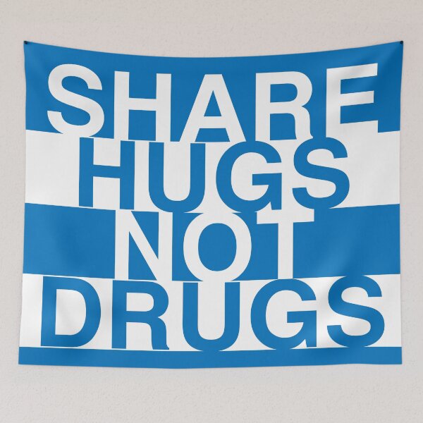 Item preview, Share Hugs Not Drugs Sober Life Straight Edge Positive Mental Attitude designed and sold by xpelawix.