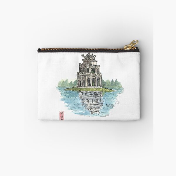 Item preview, Turtle Tower Hanoi Vietnam (Hồ Hoàn Kiếm) Illustration designed and sold by Wall-Art-Sketch.