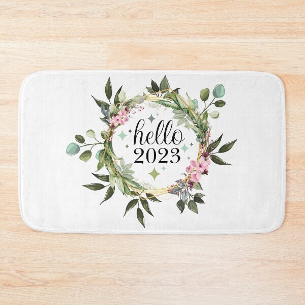 Item preview, Hello 2023 Welcome 2023 Happy New Year 2023 Watercolor Floral Leaf's Flowers designed and sold by HalloweenGift.