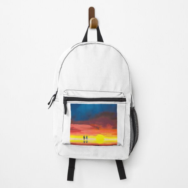 Item preview, oil painting of sunset a couple walking on beach designed and sold by rajaindra.