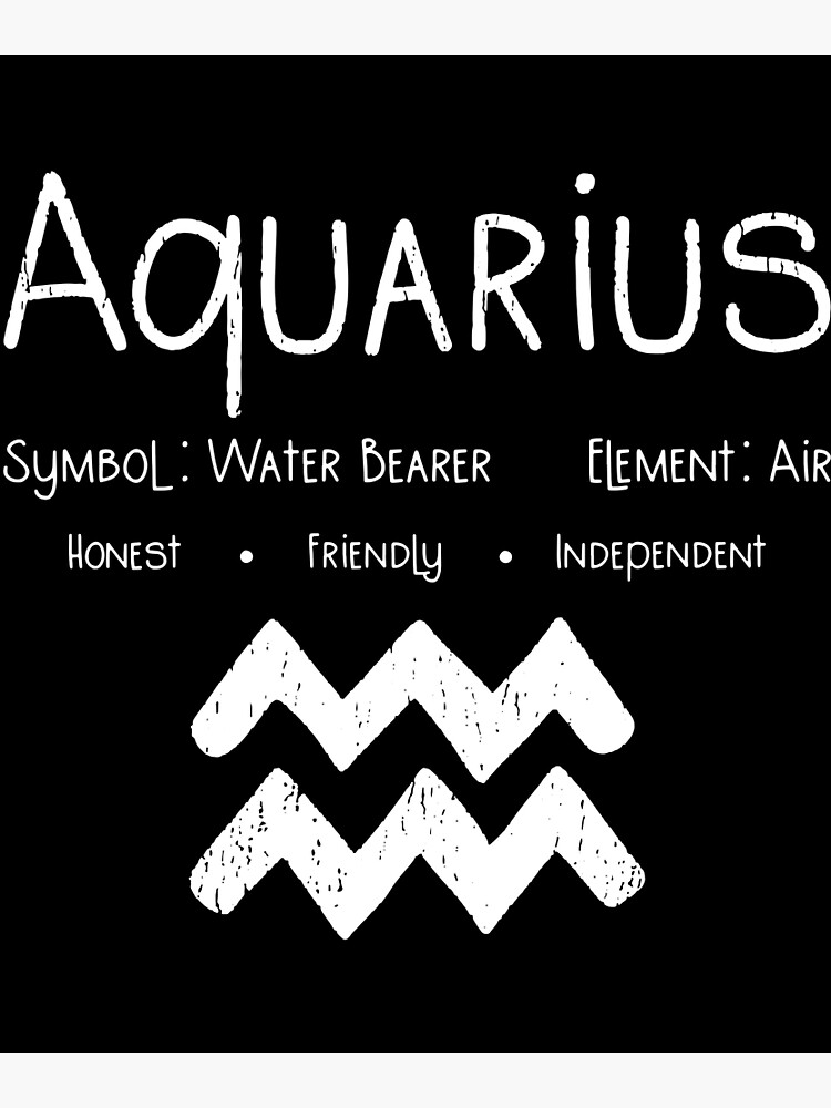 "Aquarius Symbol Zodiac Sign Birthday" Poster for Sale by Boothzared