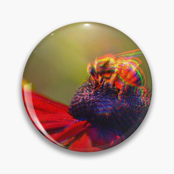 Item preview, Psychedelic Bumblebee On A Purple and Red Flower  designed and sold by Stonio.