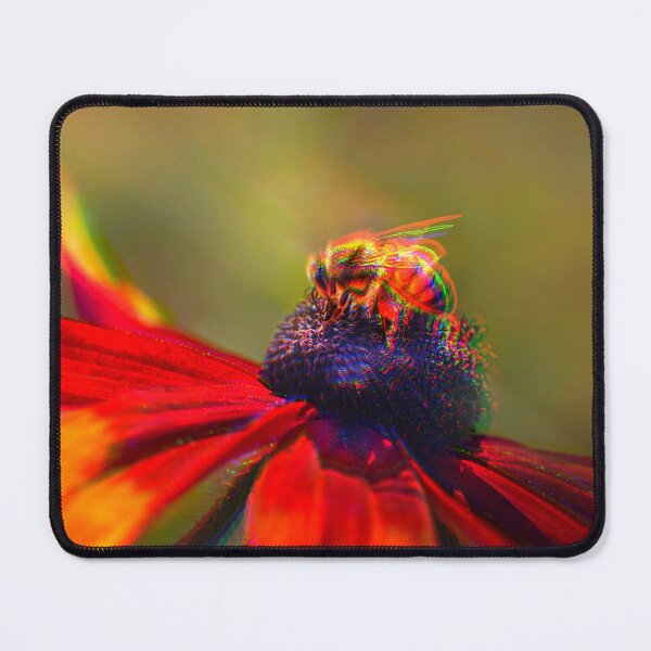 Item preview, Psychedelic Bumblebee On A Purple and Red Flower designed and sold by Stonio.