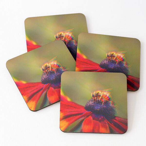 Item preview, Psychedelic Bumblebee On A Purple and Red Flower  designed and sold by Stonio.