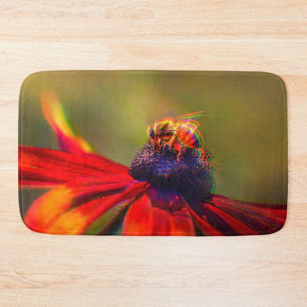 Item preview, Psychedelic Bumblebee On A Purple and Red Flower  designed and sold by Stonio.