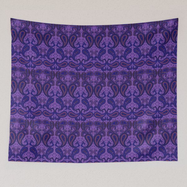 Artikelvorschau, Paisley-Druck "Wolken" Violette Paisley-Farben entworfen und verkauft von OutshineAll.