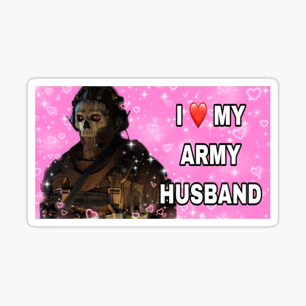 army husband ghost sticker Sticker