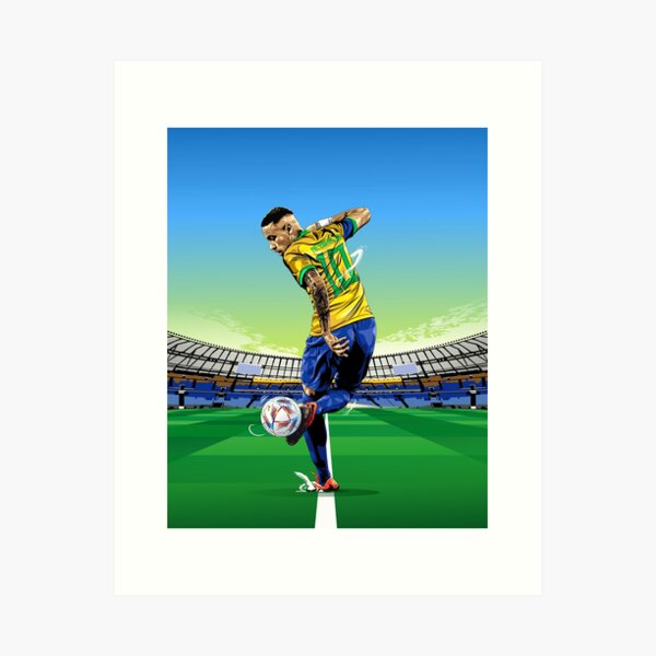 Neymar Rainbow Flick - Neymar - Posters and Art Prints