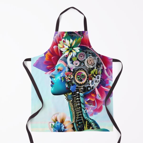 Item preview, Surreal Cyborg Flower Cyber Girl Android Cute Robot designed and sold by ZiolaRosa.