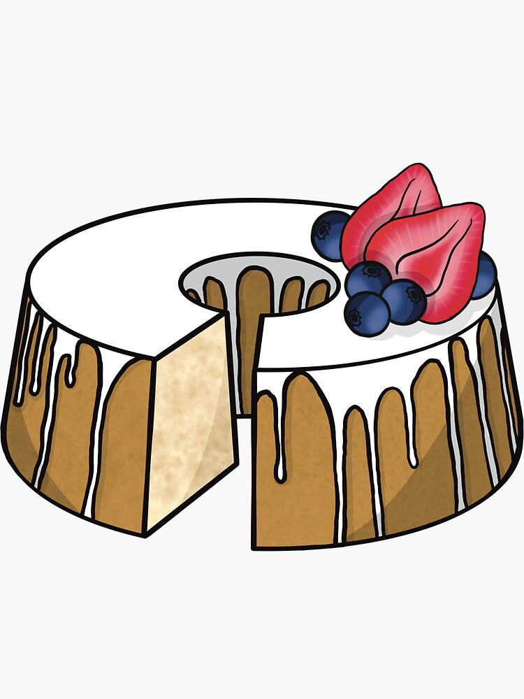 &ldquo;Angel Food Cake&rdquo; Sticker for Sale by honeybeepaper | Redbubble