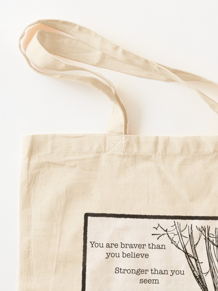 Pooh Bear Quote on canvas with wood easel-Braver than you believe