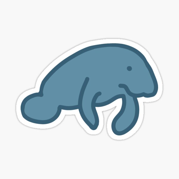 "Manatee Sirenian Marine Mammal Cute " Sticker for Sale by zoocuties