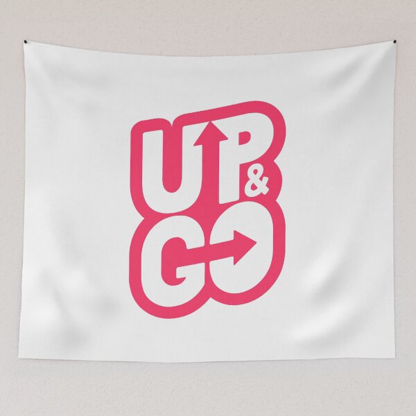Item preview, Pink and White UP & GO designed and sold by Summer-Winter.