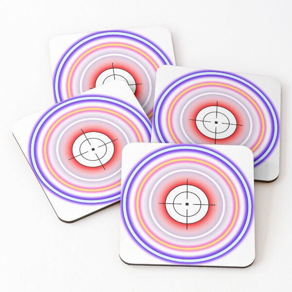 Item preview, Shooting gun rifle target with neon colour circles  designed and sold by Giree07.