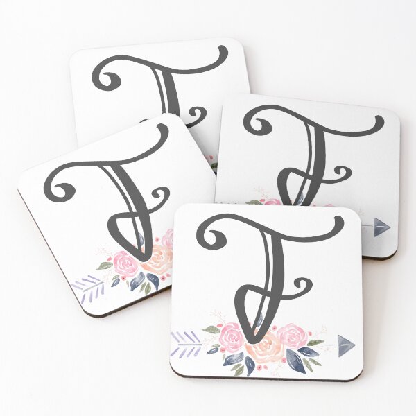Item preview, Letter F Monogram Watercolor Roses designed and sold by MandyRosko.