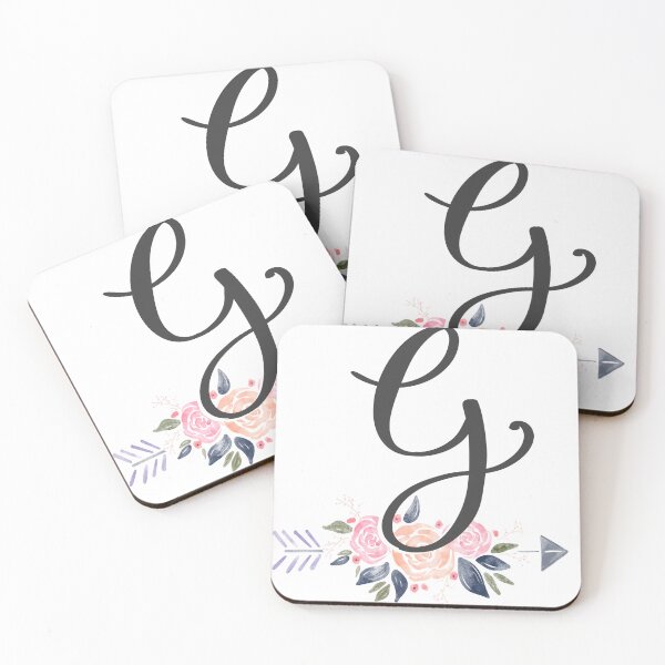 Item preview, Letter G Monogram Watercolor Roses designed and sold by MandyRosko.