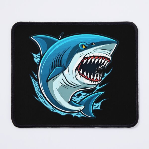 Item preview, Big Blue Shark Cartoon designed and sold by NTGUILTY.