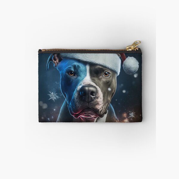 Item preview, Amstaff blue with Santa hat designed and sold by MotivStyle.