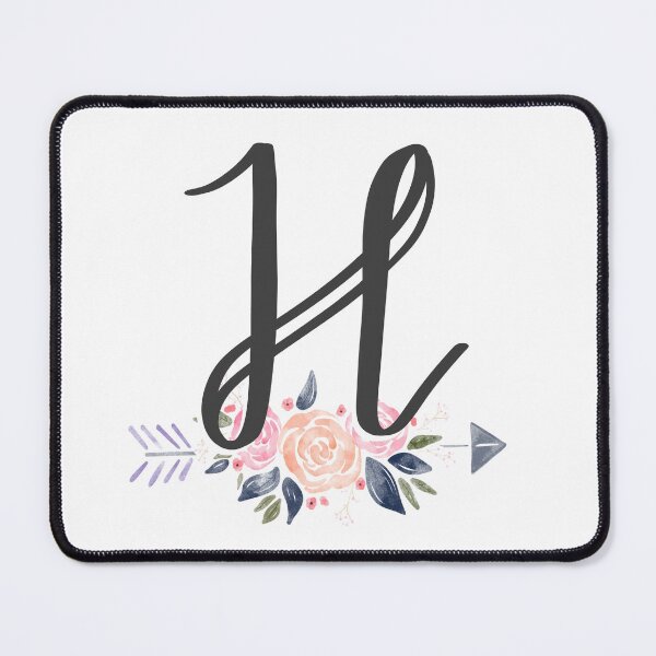 Item preview, Letter H Monogram Watercolor Roses designed and sold by MandyRosko.