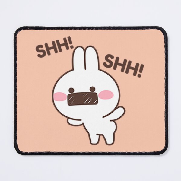 Item preview, Cute White Rabbit Shh! Shh! Funny designed and sold by horseford76.