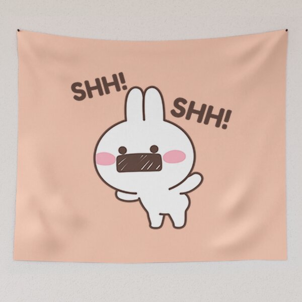 Item preview, Cute White Rabbit Shh! Shh! Funny designed and sold by horseford76.