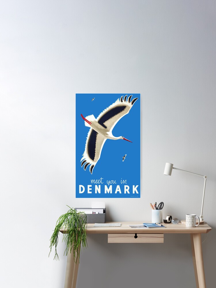 Indeholde Maxim visuel 1939 Meet You In Denmark Travel Poster" Poster for Sale by retrographics |  Redbubble