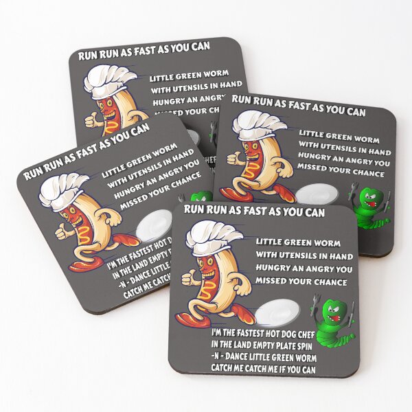 Item preview, THE HOT DOG CHEF AND THE LITTLE GREEN WORM -HUNGRY AND ANGRY  designed and sold by RJ-LORD.