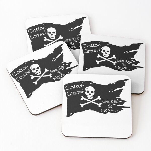 Item preview, Flag basse cotton ground kitts & nevis - Pirate society designed and sold by WhereIsTravis.