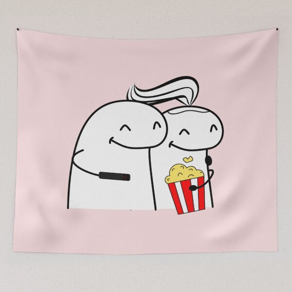 Item preview, Couple Flo.rk Eating Popcorn  designed and sold by horseford76.