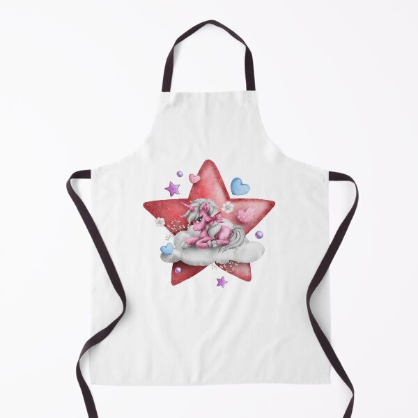 Item preview, Pink Uncorn on clouds with stars-gift for baby designed and sold by BRtisticDesigns.