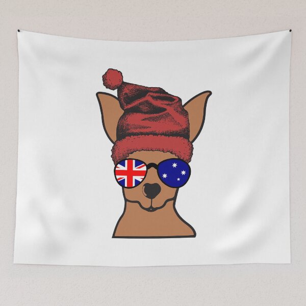 Item preview, Cute Aussie Christmas Kangaroo Australia Flag Cool Animal Xmas hat designed and sold by Dolphin Graphic.