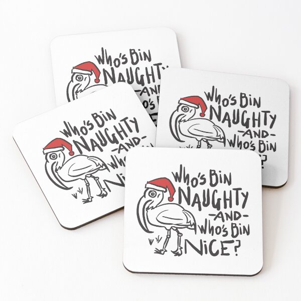 Item preview, Aussie Ibis bird Australia Bin Chicken Christmas Themed Who's Bin Naughty - Who's Bin Nice designed and sold by Dolphin Graphic.