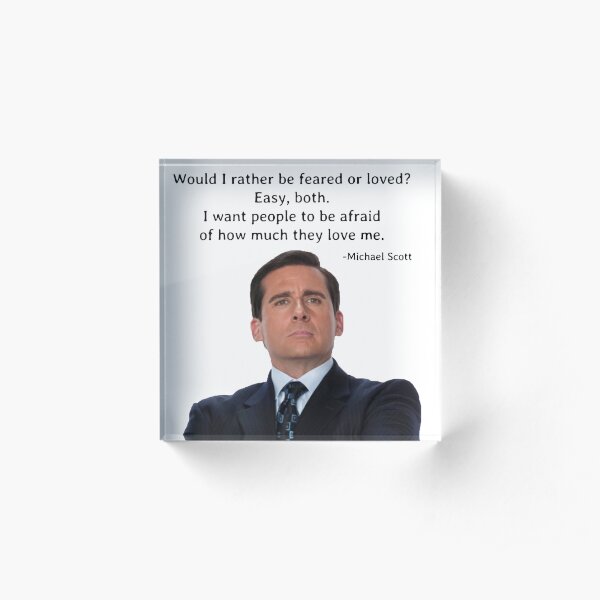 Michael Scott Quote Acrylic Block