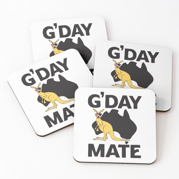 Item preview, G Day Mate Australia Map Kangaroo Cute Animal wearing Glasses designed and sold by Dolphin Graphic.
