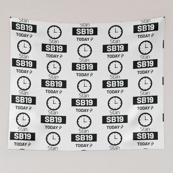 Item preview, SB19 Merch PPOP  Filipino Boy Bands Stan Clock T Black Fitted V-Neck designed and sold by ThornDesignsCo.