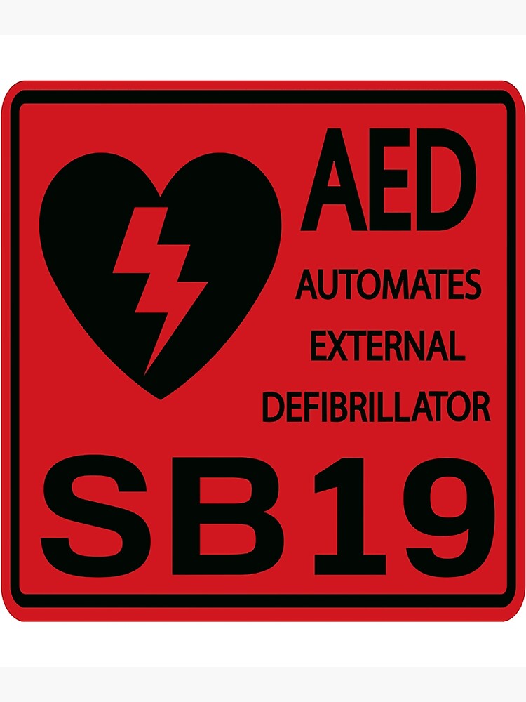 "SB19 Merch PPOP Filipino Boy Bands AED Defilbrilator Red Black" Poster