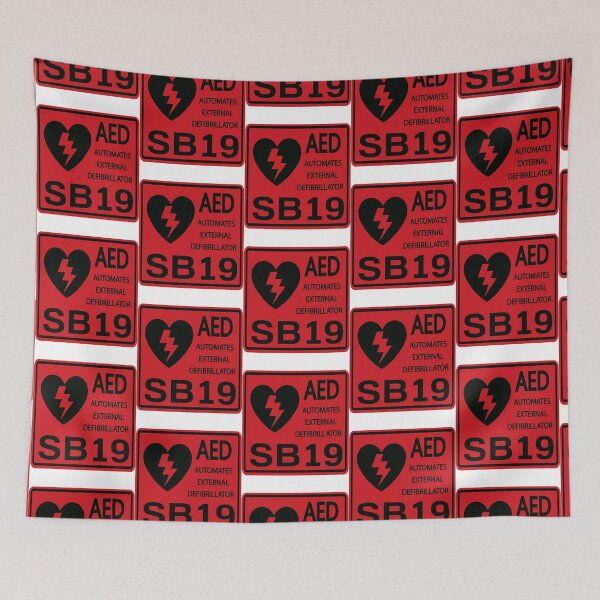 Item preview, SB19 Merch PPOP  Filipino Boy Bands AED Defilbrilator Red Black designed and sold by ThornDesignsCo.