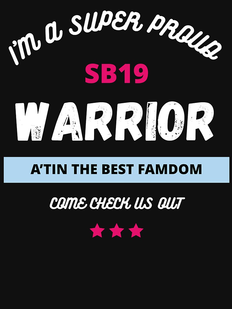 "SB19 Merch PPOP Filipino Boy Bands Warrior T White Fitted VNeck" T