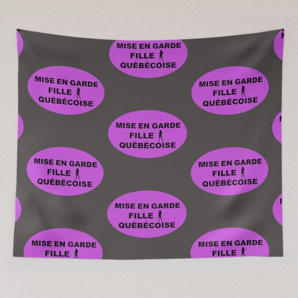 Item preview, MISE EN GARDE FILLE QUÉBÉCOISE (Caution Quebec Girl) designed and sold by lobodelnoir.