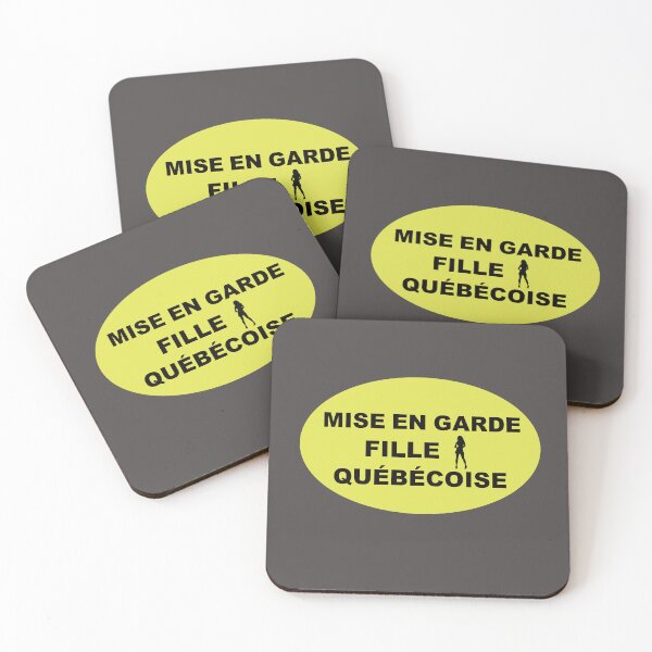 Item preview, MISE EN GARDE FILLE QUÉBÉCOISE (Caution Quebec Girl) designed and sold by lobodelnoir.