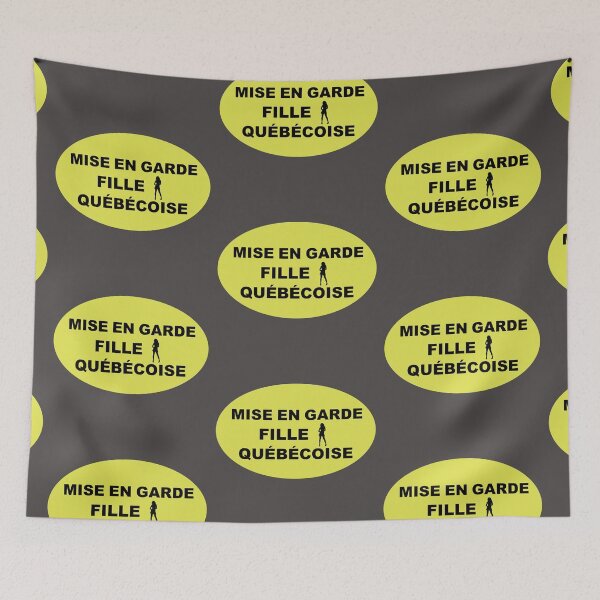 Item preview, MISE EN GARDE FILLE QUÉBÉCOISE (Caution Quebec Girl) designed and sold by lobodelnoir.