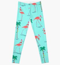 Christmas Flamingos Pattern Leggings