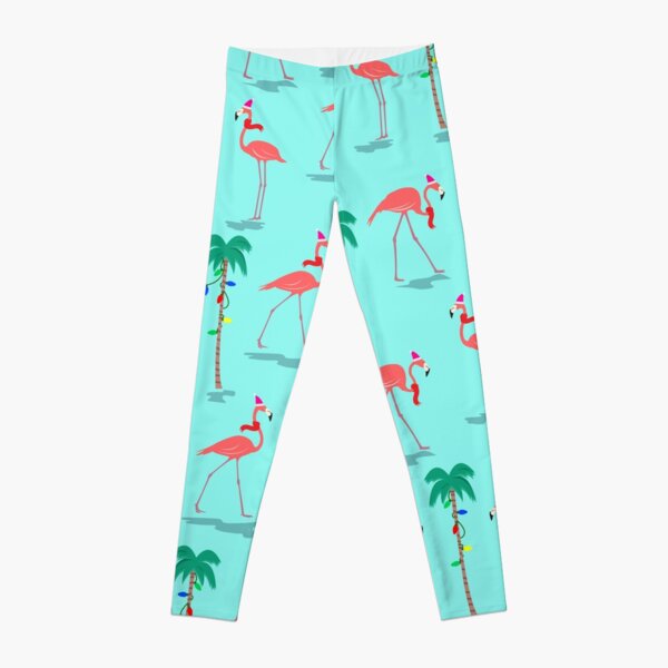 Flamingo girls leggings, bird print leggings, neon pink flamingo, kids  unisex leggings