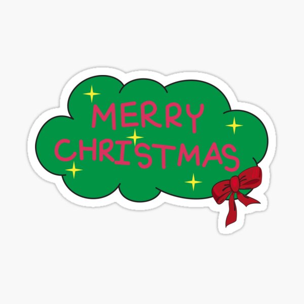 Merry Christmas Sticker For Xmas Decoration Merry Christmas Sticker For Sale By Wears4you 3707