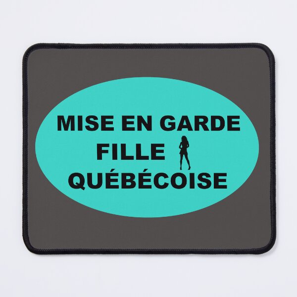 Item preview, MISE EN GARDE FILLE QUÉBÉCOISE (Caution Quebec Girl) designed and sold by lobodelnoir.