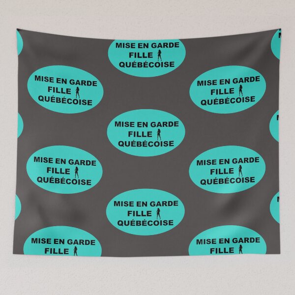 Item preview, MISE EN GARDE FILLE QUÉBÉCOISE (Caution Quebec Girl) designed and sold by lobodelnoir.