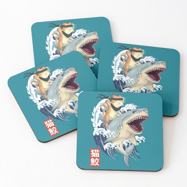 Item preview, Retro Japanese Samurai Cat Shark Vintage Kanagawa designed and sold by Fiaklukckma.
