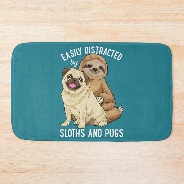 Item preview, Easily Distracted By Sloths And Pugs Cute Sloth Gifts designed and sold by Fiaklukckma.
