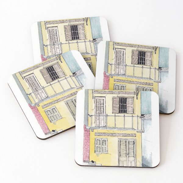 Item preview, Tinyhouse Saigon Vietnam Watercolor Illustration designed and sold by Wall-Art-Sketch.